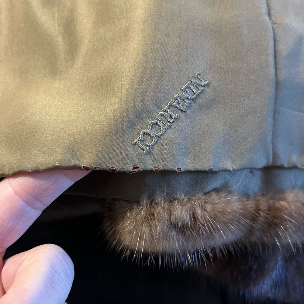 Vintage Nina Ricci Natural Female Let Out Mink Fur Coat Size M Genuine Womens - Picture 14 of 16